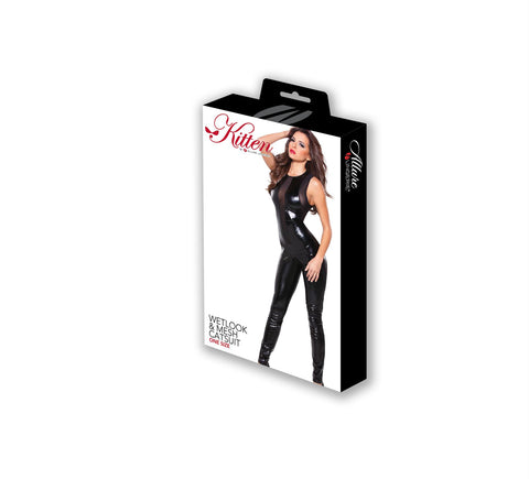 90% Polyester 10% Elastan Catsuit One Size Black