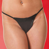 100% Genuine Leather G-string O-s Black