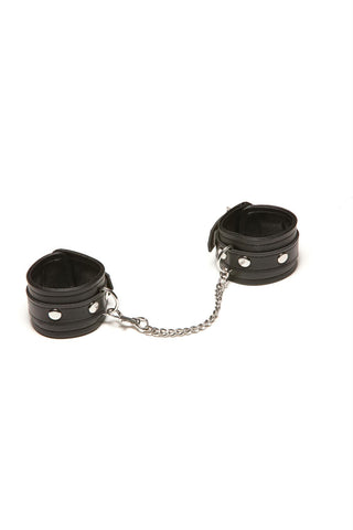 85%pvc 15%polyester Knit: 100% Polyester
 Coating- Outer Layer: Polyurethane
 Middle Layer: Polyvinyl Chloride X-play Black Wrist Cuffs With Chain O-s Black