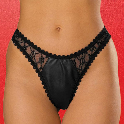 Lace:100%polyester 100% Genuine Leather Thong O-s Black