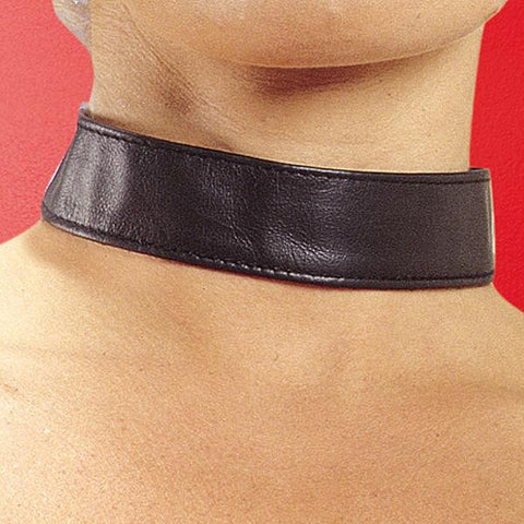 100% Genuine Leather Choker O-s Black